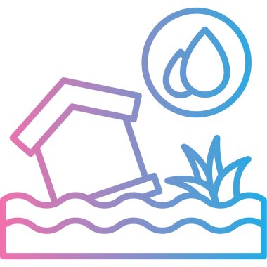 Bir bitki simgesinin vektör illüstrasyonu