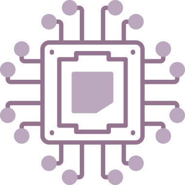 Çip. Web simgesi basit illüstrasyon