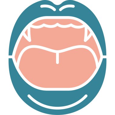 Bir mavi ve kırmızı simgenin vektör illüstrasyonu