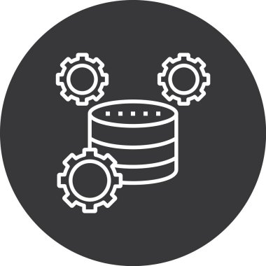 veri merkezi simgesi. vektör illüstrasyonu