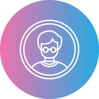 Bir insan simgesinin vektör illüstrasyonu