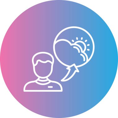 İnsan simgesinin vektör illüstrasyonu