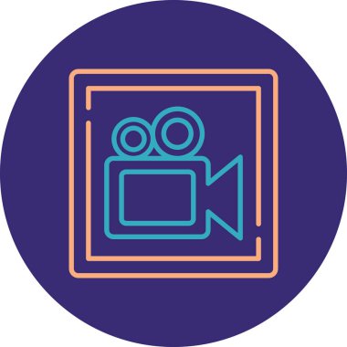 Kamera simgesinin vektör illüstrasyonu