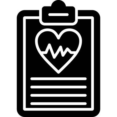 kalp simgesi olan tıbbi pano, basit biçim