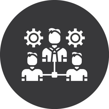 Takım çalışması simgesi vektör illüstrasyonu