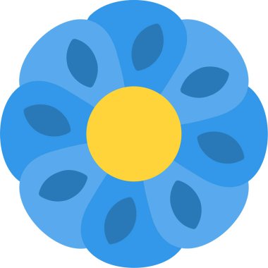 Çiçek süsleme simgesi - özet biçimi