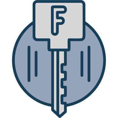 Anahtar. Web simgesi basit illüstrasyon