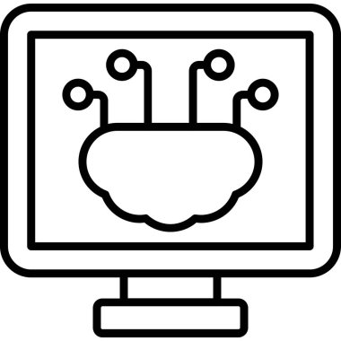 Bilgisayar faresi. Web simgesi basit illüstrasyon