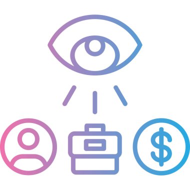 para gözü ikonu vektör illüstrasyonu