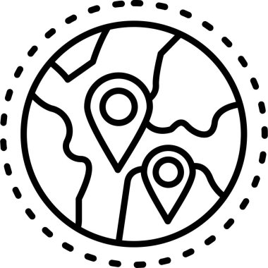 konum haritası konum simgesi ana hat biçiminde