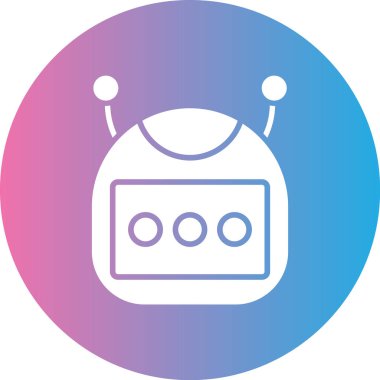 Bir robot simgesinin vektör illüstrasyonu