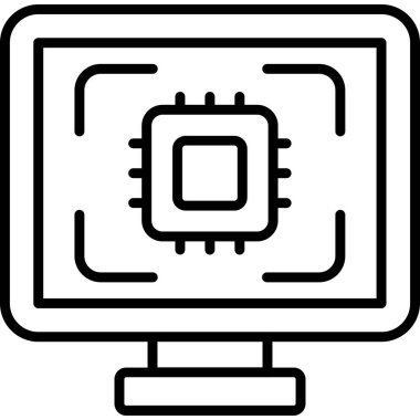 Bilgisayar. Web simgesi basit tasarım