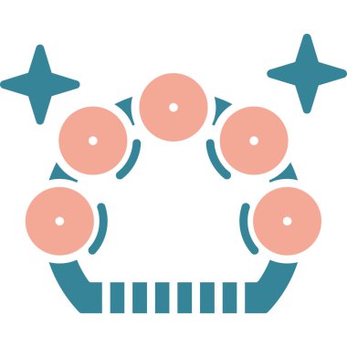 Bir Noel çelengi simgesinin vektör çizimi