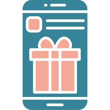 Hediye. Web simgesi basit illüstrasyon