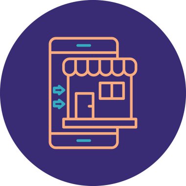 Akıllı telefon simgesinin vektör illüstrasyonu