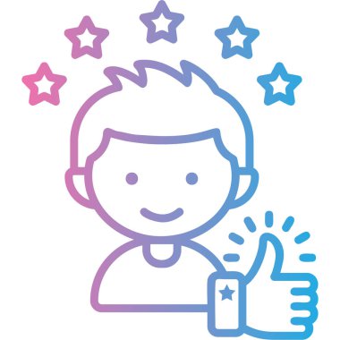 Müşteri derecelendirme geribildirim simgesi - taslak biçimi