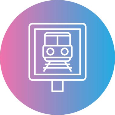 tren simgesi, vektör illüstrasyonu