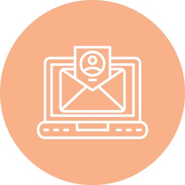 Dizüstü bilgisayar simgesinin vektör çizimi