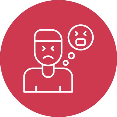 Üzücü simge vektör illüstrasyonu