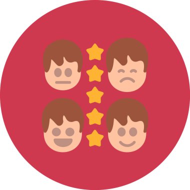 insanlar düz simge, vektör illüstrasyonu.