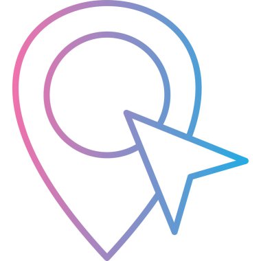 konum haritası pin simgesi - taslak biçimi