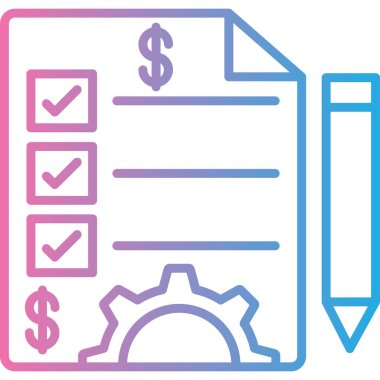 kontrol listesi simgesi. Web için kontrol listesi vektör simgelerinin özet çizimi