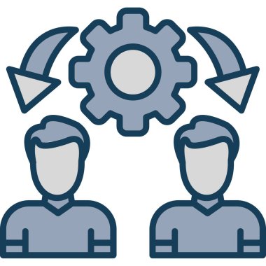 İş takım çalışması vektör simgesi