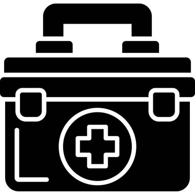 İlk yardım çantası simgesi, basit tasarım