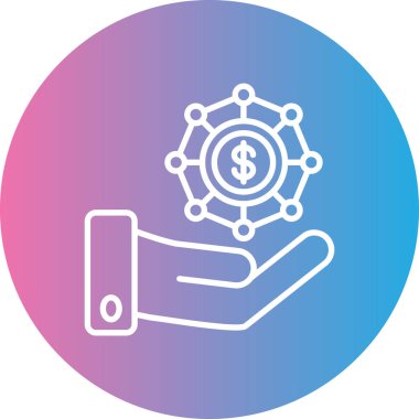 Para için. Web simgesi basit illüstrasyon