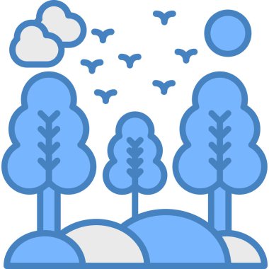 Orman doğa kutsal kişilerin resmi, vektör çizim