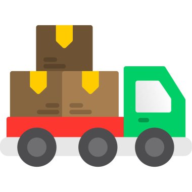 nakliye lojistik simgesini düz bir şekilde teslim et