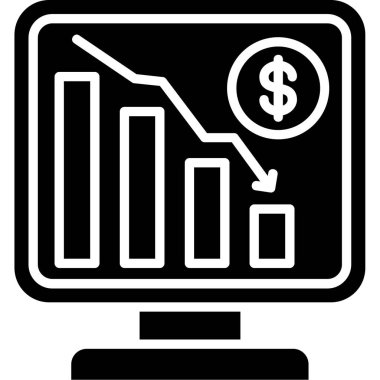 finansal grafik vektör simgesi
