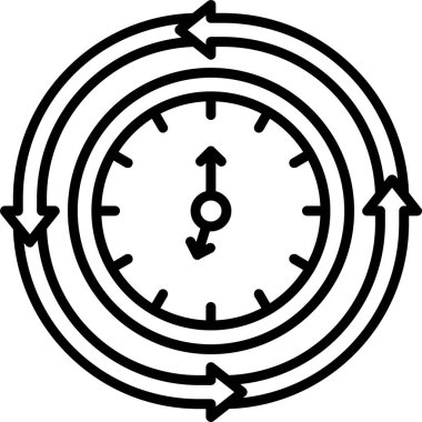 Saat saat simgesi, vektör çizim