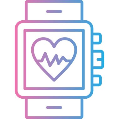 Modern kalp simgesinin vektör illüstrasyonu