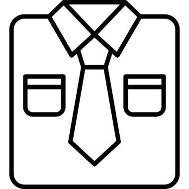 Ceket kravat simgesi, vektör tasarımı