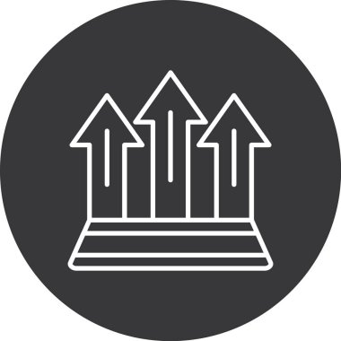 ok yukarı vektör simgesi modern illüstrasyon