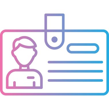 ID kart simgesi vektör illüstrasyonu