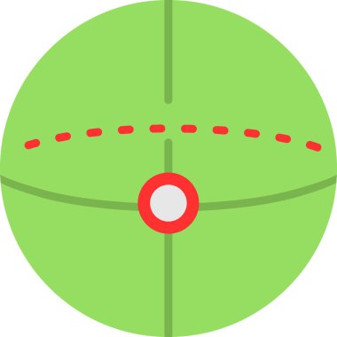 Kırmızı topun yeşil ve mavi ikonunun vektör çizimi