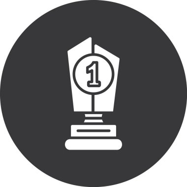 Kupa kabı vektör simgesi. Bu düz yuvarlak sembol gri renk ve gri renkler kullanır ve beyaz arkaplanda izole edilir