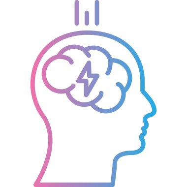 Beyin. Web simgesi basit tasarım