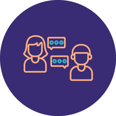 Sohbet simgesinin vektör illüstrasyonu