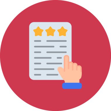 Reyting. Web simgesi basit illüstrasyon