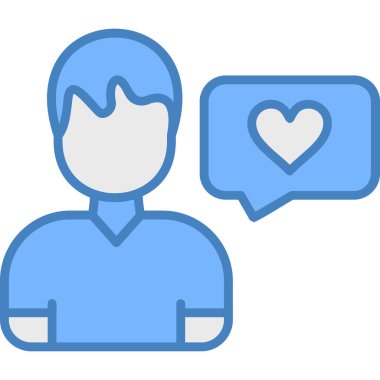 Sohbet simgesi vektör illüstrasyonu