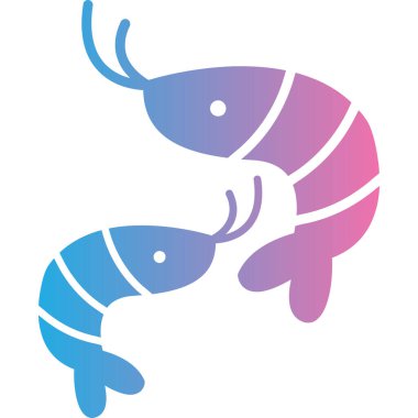 Mavi ve kırmızı balığın vektör çizimi