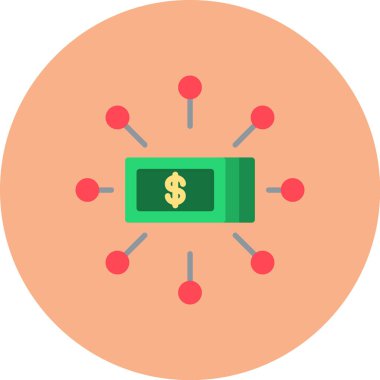 Para için. Web simgesi basit illüstrasyon