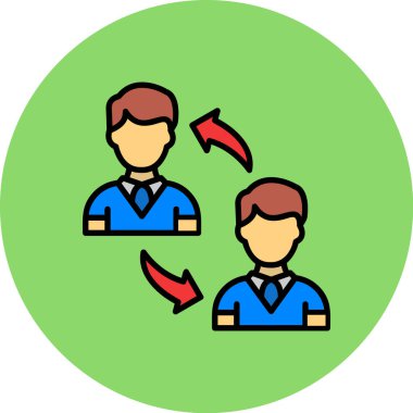 İş ve finans simgesinin vektör illüstrasyonu