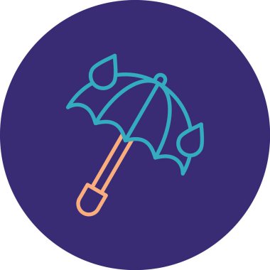 şemsiye simgesi vektör illüstrasyonu