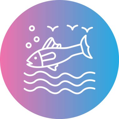 balık simgesi vektör illüstrasyonu