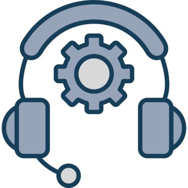 Destek. Web simgesi basit illüstrasyon