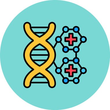 DNA simgesi vektör illüstrasyonu